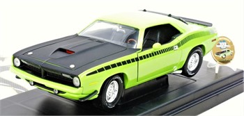 1970 PLYMOUTH Aar Cuda Argent 1:64 Echelle Collection Diorama Voiture